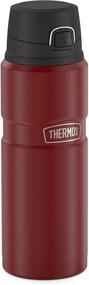 img 2 attached to 🍶 THERMOS Stainless King Vacuum-Insulated Drink Bottle, 24 oz, Matte Red - Best Quality for Hot or Cold Beverages