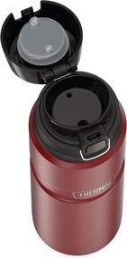 img 1 attached to 🍶 THERMOS Stainless King Vacuum-Insulated Drink Bottle, 24 oz, Matte Red - Best Quality for Hot or Cold Beverages