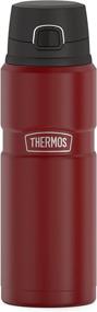 img 4 attached to 🍶 THERMOS Stainless King Vacuum-Insulated Drink Bottle, 24 oz, Matte Red - Best Quality for Hot or Cold Beverages