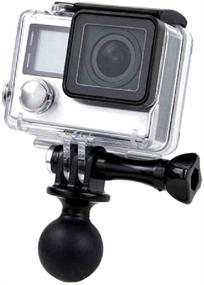 img 1 attached to Versatile QKOO Ball Mount Adapter for GoPro, Osmo Action & More - Secure Your Camera with 1-Inch Ball Head