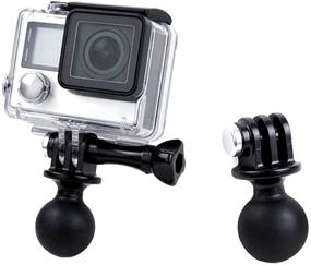 img 4 attached to Versatile QKOO Ball Mount Adapter for GoPro, Osmo Action & More - Secure Your Camera with 1-Inch Ball Head