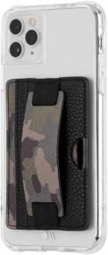 img 1 attached to 📱 Case-Mate Stick On Credit Card Wallet with Phone Holder and Loop Pockets - Ultra-Slim Card Holder with Finger Loop for Secure Hold - Compatible with Apple iPhone, Samsung Galaxy - Camo