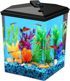 img 4 attached to 🐠 AquaView 2.5-Gallon Fish Tank Review: Power Filter and LED Lighting for Stunning Underwater Display