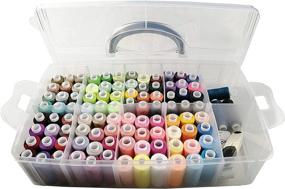 img 3 attached to 🧵 Sewing Thread 100 Colors 40S/2 250 Yards Per Spool 3 Color Sets - Complete with Storage Case