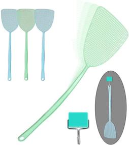 img 4 attached to 🪰 NEWJINDA 4 Pack Fly Swatter with Magnetic Hook | Manual Swat Pest Control | 18" Long Handle | Heavy Duty | 2 Colors | Best Mosquito Plastic Fly Swatter for Home Helper (4 Swatters + 1 Magnetic Hook)