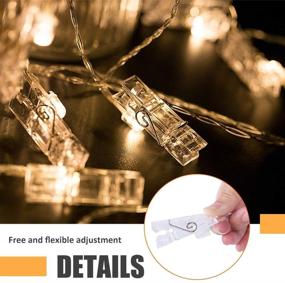 img 1 attached to 🌟 Trcviove UTT 50 Photo Clip Lights: Waterproof Fairy String Lights for Bedroom Wall Decor