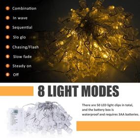 img 2 attached to 🌟 Trcviove UTT 50 Photo Clip Lights: Waterproof Fairy String Lights for Bedroom Wall Decor