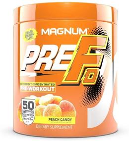 img 4 attached to Boost your Performance with Magnum Nutraceuticals PRE FO Workout Powder (50 Servings) (Peach Candy)