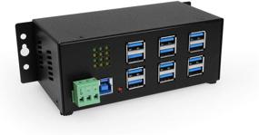 img 4 attached to 🔌 Coolgear 12-Port USB 3.0 Powered Hub - Industrial DIN-Rail Mount for PC-MAC