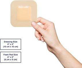 img 1 attached to 🩹 MedVance TM Foam – Bordered Adhesive Hydrophilic Foam Dressing 4x4 (2x2 Pad) - Pack of 5 dressings