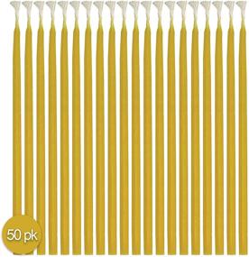 img 2 attached to 🕯️ Hyoola Beeswax Birthday Candles – 50 Pack - Natural Dripless Decorative Candles with Long Lasting Burn – Elegant Taper Design, Soothing Scent – 6” Tall – Handmade in The USA: Enhance Your Celebrations with High-Quality Beeswax Candles