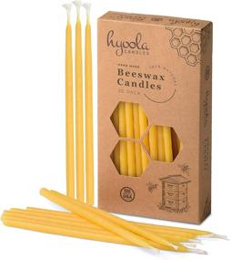 img 4 attached to 🕯️ Hyoola Beeswax Birthday Candles – 50 Pack - Natural Dripless Decorative Candles with Long Lasting Burn – Elegant Taper Design, Soothing Scent – 6” Tall – Handmade in The USA: Enhance Your Celebrations with High-Quality Beeswax Candles