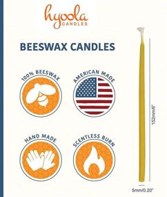 img 3 attached to 🕯️ Hyoola Beeswax Birthday Candles – 50 Pack - Natural Dripless Decorative Candles with Long Lasting Burn – Elegant Taper Design, Soothing Scent – 6” Tall – Handmade in The USA: Enhance Your Celebrations with High-Quality Beeswax Candles