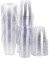 🥤 crystal clear disposable plastic party cups - 9 oz, 100 count - tashibox logo
