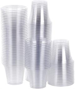 img 4 attached to 🥤 Crystal Clear Disposable Plastic Party Cups - 9 oz, 100 Count - TashiBox
