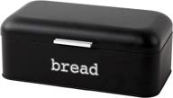 stylish and spacious black bread box for kitchen counter - keep your fresh baked goods fresh with this large bread bin! логотип