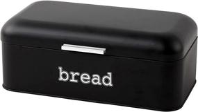 img 4 attached to Stylish and Spacious Black Bread Box for Kitchen Counter - Keep Your Fresh Baked Goods Fresh with this Large Bread Bin!