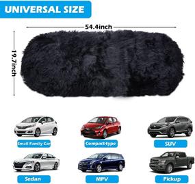 img 1 attached to Big Ant Sheepskin Seat Covers Full Set: Authentic Australian Soft Wool Cushions for Ultimate Winter Protection - Universal Fit Car Seat Pad & Cover Combo