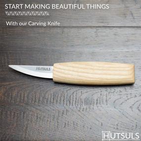 img 1 attached to 🔪 Hutsuls 6.5 inch Wood Whittling Knife - Razor Sharp Sloyd Woodworking Knife for Beginners in a Stylish Gift Box - Ideal for Men, Women, Adults, and Kids