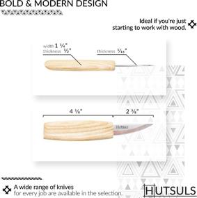 img 3 attached to 🔪 Hutsuls 6.5 inch Wood Whittling Knife - Razor Sharp Sloyd Woodworking Knife for Beginners in a Stylish Gift Box - Ideal for Men, Women, Adults, and Kids