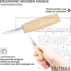 img 2 attached to 🔪 Hutsuls 6.5 inch Wood Whittling Knife - Razor Sharp Sloyd Woodworking Knife for Beginners in a Stylish Gift Box - Ideal for Men, Women, Adults, and Kids