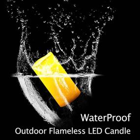 img 2 attached to 🕯️ Waterproof Outdoor Flameless LED Pillar Candle | Remote Controlled Timer | Battery Operated Flickering Decorative Fake Candle | Perfect for Festivals, Celebrations, Weddings, Parties | Gift Choice | 3”x 6”