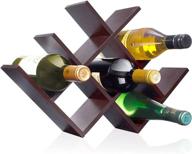 стильный настольный винный стеллаж izfkjooi: держатель для 8 бутылок в винной махагоновом цвете логотип