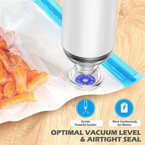 img 2 attached to 🥫 Amareisbe Food Vacuum Sealer: Handheld Saver for Easy Food Preservation - 60Kpa Portable Automatic Vacuum Air Sealing Machine with Starter Kit, Compact Design & Easy to Clean