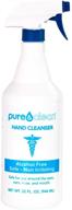 alcohol-free hand cleanser spray - pure & clean - hypochlorous acid and oxygenated water - ph balanced - non irritating - no rinse - eco-friendly - 32 oz logo