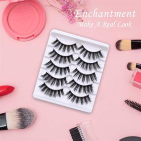 img 3 attached to 👀 InBrave Dramatic Look 3D Mink False Eyelashes - 5 пар | Высокий объем накладных ресниц из искусственного меха | Пушистые ресницы для женщин | Многоразовые оптовые закупки