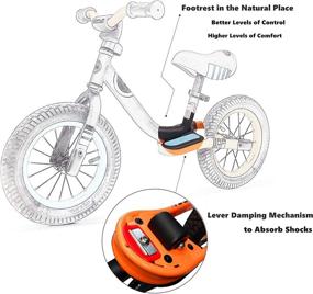 img 1 attached to KOOKIDO Softail Sport Balance Bike: Air Tires, Rear Suspension, 12 inch Pedal-Free Kids Bike (Ages 3-6)