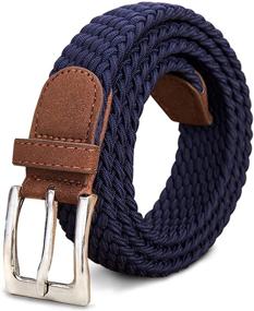 img 4 attached to Hoanan Elastic Braided Enduring Stretch Men's Accessories