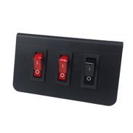 🔌 abrams taurus premium 12v switch box panel - enhancing control with led rocker switches and momentary plate - compact dimensions: 3.87"l x 2.2"h x 1.57"d logo