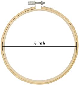 img 3 attached to Similane 6 Inch Bamboo Embroidery Hoops: 12-Piece Set for Cross Stitch and Embroidery Projects