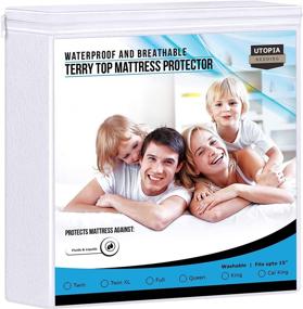 img 4 attached to 🛏️ Utopia Bedding Premium Waterproof Mattress Protector - Breathable & Stretchable Fitted Cover (Full Size)