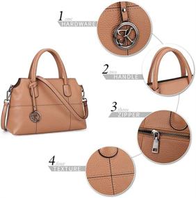 img 2 attached to 👜 Kattee Genuine Leather Handbags for Women: Stylish Soft Hobo Satchel Shoulder Crossbody Bags and Purses