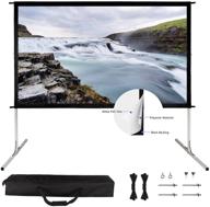 📽️ krossgain 120-inch 4k hd indoor and outdoor projector screen with stand – 16:9 premium no-wrinkle projection screen for home theater system, backyard movie night – includes carry bag logo