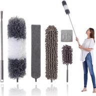 🧹 oosofitt microfiber duster kit: 6pcs, long extendable dusters with 100" pole – perfect for high ceilings, ceiling fans, cars, and house cleaning logo