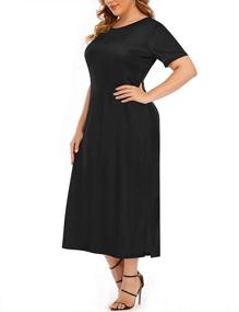 img 2 attached to Aksbgg Womens Casual Sleeve Dresses Women's Clothing in Dresses