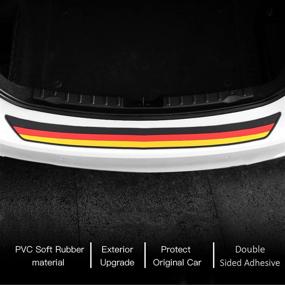 img 3 attached to Universal Car Rear Bumper Protector Guard Trunk Sticker Decal With Adhesive Tape
