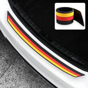 img 4 attached to Universal Car Rear Bumper Protector Guard Trunk Sticker Decal With Adhesive Tape