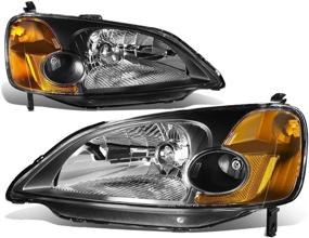 img 4 attached to DNA MOTORING HL OH HC01 BK AM Headlight Passenger
