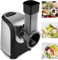 🧀 efficient electric cheese grater: professional salad maker with one-touch control and 5 stainless steel rotary blades for fruits, vegetables, and cheeses логотип