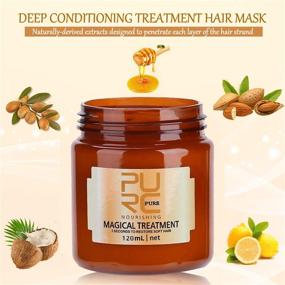 img 2 attached to 💆 Revitalize Your Hair: PURC Magical Treatment 120ML – Advanced Molecular Hair Roots Conditioner for 5-Second Repair and Keratin Hair Treatment