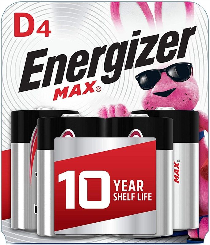energizer max alkaline batteries 4 count 标志