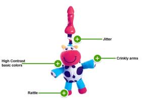 img 1 attached to Charming and Engaging: Discover the Tiny Love Smarts Clip on Toy, Chloe Cow!