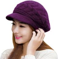 🎩 stay stylish and cozy with hindawi women winter warm knit hat with visor logo