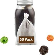 ☕ 50 pack - ultra fine mesh disposable cold brew coffee filter and french press filters for tea, iced tea maker logo