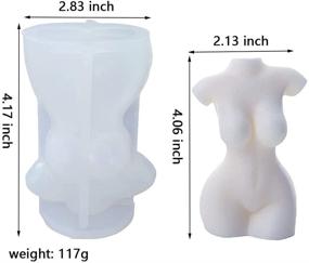 img 3 attached to 🕯️ Chin.Sweety Resin Body Molds - High-Quality Silicone Stand Mold for 3D Female Candle & Epoxy Human Casting