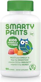 img 4 attached to 🍬 SmartyPants Kids Formula & Fiber Daily Gummy Multivitamin: Digestive Health Fiber, Immunity Boost Vitamins C, D3, & Zinc, Omega-3 Fish Oil (EPA & DHA), B6, Methyl B12, 120 Count